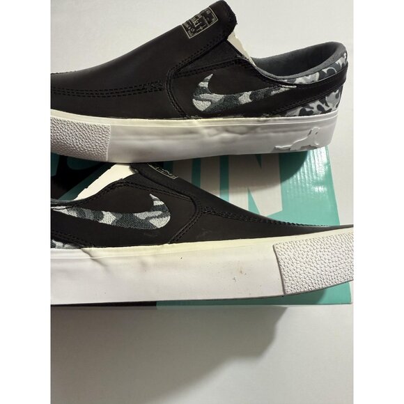 Nike SB Zoom Stefan Janoski Slip Shoes Mens Size 9 Black Camo RM QS CI8336-001 - Picture 6 of 15